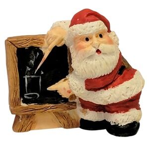 VTG 80s Santa Claus Figurine 1.75" Christmas Decoration Holiday‎ Decor Festive